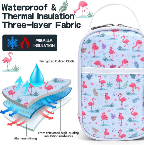 20oz)- Yelocota Small Insulated Lunch Bag- Snack Bag- Mini Cooler Bag with Handle for Travel,Work,School(Storage Space