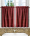 Ellis Curtain Stacey Sheer Tailored Tier Pair Curtains, 56-by-30 Inch, Merlot, 56x30