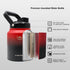 NATURE PIONEOR Insulated Water Bottles - 84 oz Stainless Steel Vacuum Bottle with Strap Pouch