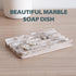 2 Countertop, Pcs Soap Dish for Bathroom, Marble Bar Soap Holder for Kitchen Soap Tray with Wavy Design, Soap Saver