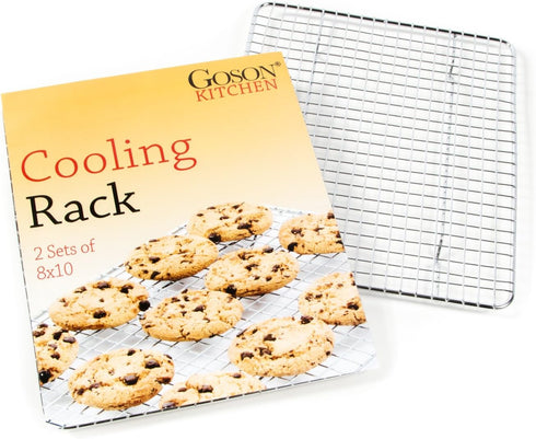 Update International Heavy-Duty 1/4 Size Cooling Rack, Commercial Grade, Oven-Safe, Chrome, Set of 2