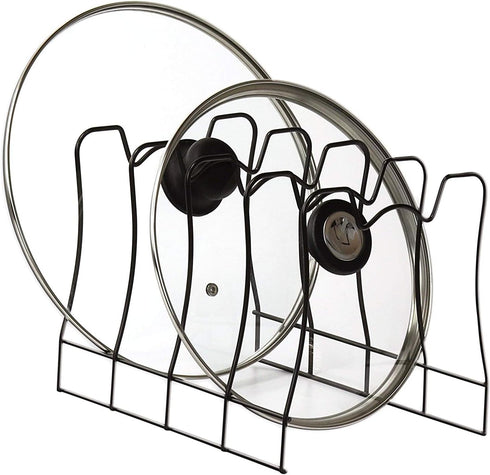 SimpleHouseware Kitchen Pot Lid Rack Holder Organizer - Bronze