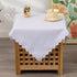 24 24 Inch Small Square White Tablecloth x Polyester Fabric Washable Table Cover Decorative Wrinkle Resistant Solid
