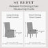 SureFit Duck Cotton Solid Dining Chair Slipcover (Gray Color) - Short Length Relaxed Fit High Back Chair Cover /