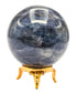 Iolite Crystal Ball with Stand - 2.5" Large Crystal Sphere for Meditation and Decorative Use