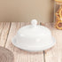 Porcelain Butter Dish with Lid for Countertop - Durable Butter Keeper for East and West Coast Butter (6 Inch Round)