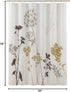 Cream Fabric Shower Curtain - Waterproof Floral Leaves Polyester Fabric, Plants Printed Shower Curtains for Bathroom,