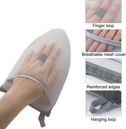 Garment Steamer Ironing Glove Mitt, Anti Steam Mini Handheld Ironing Pad Board for Steaming Clothes