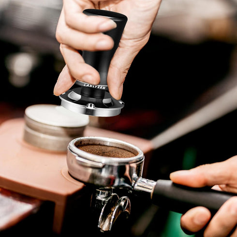 58mm Espresso Tamper – Spring-loaded Calibrated Barista Tamper for Espresso Machine, Depth-adjustable