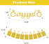 Engagement Wedding Decorations, Gold Engaged Banner and Photo Banner with Romantic Memories Picture Card Frames