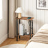 2-Tier BF240UBZ01 HOOBRO Narrow Side Table, Slim End Table with Charging Station, Skinny Nightstand with Open Storage