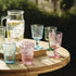Bormioli Rocco Romantic Set Of 4 Tumbler Glasses, 11.5 Oz. Colored Crystal Glass, Cotton Candy Pink