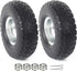 AR-PRO (2-Pack) 10-Inch Solid Rubber Tire Wheels - Replacement 4.10/3.50-4" Flat Free