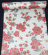 Vintage Floral Adhesive Paper Vinyl Shelf Liner, Peel Stick Dresser Drawer Sticker, 17.7inch by 118inch (Red)