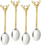 Santa Barbara Design Studio Mini Serving Spoons, Set of 4 Holiday Charcuterie Accessories in Gold/Silver
