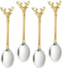 Santa Barbara Design Studio Mini Serving Spoons, Set of 4 Holiday Charcuterie Accessories in Gold/Silver
