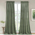 StangH Sage Green Velvet Curtains - Rod Pocket Room Darkening Curtain Panels