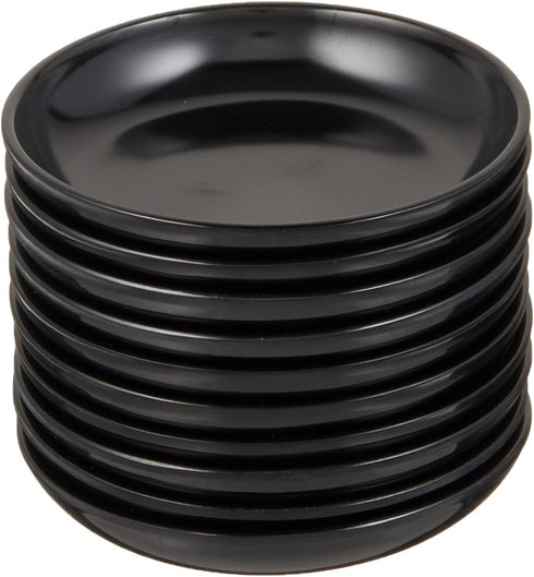 Happy Sales HS305AB10 Melamine Sauce Dishes, Set of 10, Black