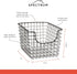Spectrum Wire Basket for Organizing (Small, Industrial Gray) - Sturdy Storage for Kitchen, Closet, Bathroom