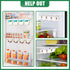 FUYITE 4 Pack 3.75 Inch Yogurt Organizer for Fridge, Yogurt Fridge Holder, Yogurt Holder with Adhesive Tapes