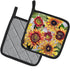 Caroline's Treasures 8766PTHD Pair of Sunflowers Pot Holders, Kitchen Heat Resistant Oven Hot Pads, 7 1/2 x 7 1/2