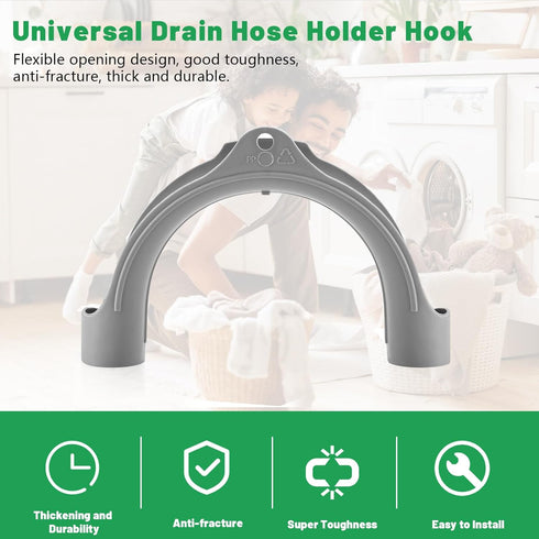 U Shape Washer Drain Hose Hook for Washing, Dishwashers, Sink Drain Hoses, Compatible with Samsung, GE