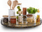 Farmhouse 18" Lazy Susan Turntable Organizer for Dining Table, Large Round Wooden Centerpieces, Storage Condiments,