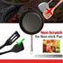 Mini Silicone Brownie Serving Spatula Set, Flexible Non-Stick Cooking Spatula for Flipping Eggs and Crepes (Black)