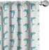Ambesonne Sea Animals Window Curtains, Aqua Watercolor Art Dolphin Ocean Theme, Lightweight Decor 2-Panel Set - 28" x