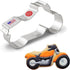 Motorcycle Cookie Cutter 5" Made in USA by Ann Clark.