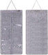 AROUY Sunglasses Organizer Storage, Hanging Dust Proof Wall Pocket with 16 Felt Slots and Metal Hook (Gray)