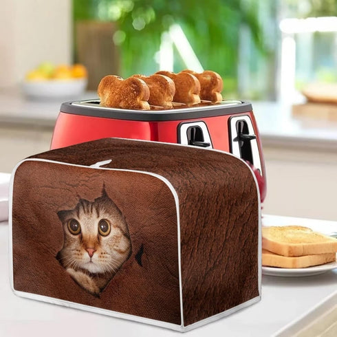 Cute 3D Cat Toaster Covers, Dustproof Washable Protection Covers for Most Standard 4 Slice Toaster