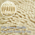 Bath Rugs Chenille 3-Piece Set, Extra Soft Absorbent Shag Beige Bathroom Mats, Machine Wash, Non-Slip Underside