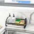 Sink Caddy, Sponge Holder for Kitchen Sink, 304 Stainless Steel Organizer with Removable Drain Tray (Black)