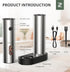 Set Salt and Pepper Grinder Electric,Rechargeable Salt and Pepper Shakers Stainless Steel with USB C Dual Charging