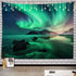 Batmerry Northern Lights Tapestry, Space Galaxy Night Starry Image, Picnic Mat, Beach Towel, 51.2 x 59.1 Inches