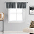 DONREN Medium Grey Valance for Small Windows, Basement Valances with Rod Pocket (2 Panels, 42 by 12 Inch)