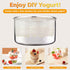 Yogurt Maker, Greek Yogurt Maker with Timer Control and Strainer, Electric Portable Yogurt Maker for Yogurt, Cheese,