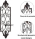 Set 2 of Metal Wall Sconce Candle Holders, Fleur De Lis Detailed
