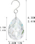 10pcs 38mm Clear Crystal Teardrops Chandelier Parts,Chandelier Crystal Prisms Pendants with Hook,Hanging Crystals