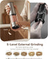 Set, 5 Electric Salt and Pepper Grinder Type-C Rechargeable with LED Battery Level Display, Stainless Steel Salt