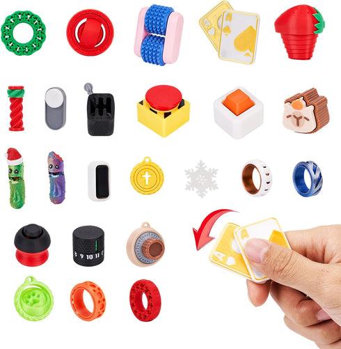 Aodomis 24PCS 3D Printed Fidget Toys, Sensory Toys for Kids with Autism ADHD,