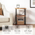 TB01BB046 TUTOTAK Small Narrow Side Table with Charging Station, Skinny End Table for Small Spaces, Slim Nightstand