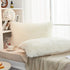 JAUXIO Long Faux Fur Soft Decorative Pillowcase, Set of 2 Velvet Shaggy Cushion Covers, King Size (20X36 Inches)