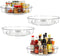 4 Pack Lazy Susan 10 inch Turntable for Spice Organization | Clear