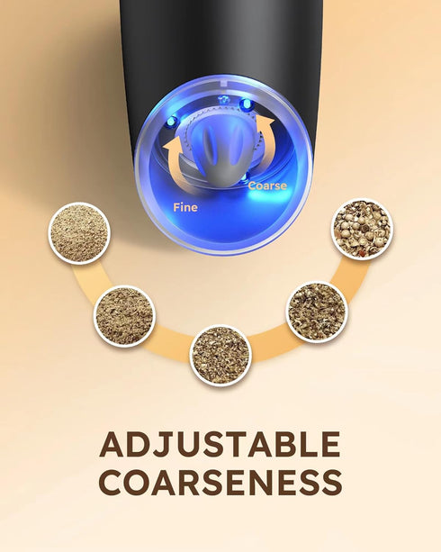 Set 9OZ Set Sangcon Gravity Electric Salt and Pepper Grinder Shakers UPGRADED XL CAPACITY Battery Powered Refillable