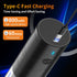 Electric Salt and Pepper Grinder, USB Rechargeable with Warm LED Light, Adjustable Coarseness, Large Capacity, Black