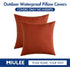 MIULEE Fall Pack of 2 Decorative Outdoor Solid Waterproof Throw Pillow Covers for Patio Garden 18x18 inch