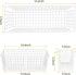 2 Sets Extra Large White Metal Hanging Wall Baskets with Steel Hooks for Organizing Storage