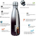 BJPKPK Insulated Water Bottles - 17oz/500ml Stainless Steel, Sports Water Bottles Keep Cold for 24 Hours and Hot for 12